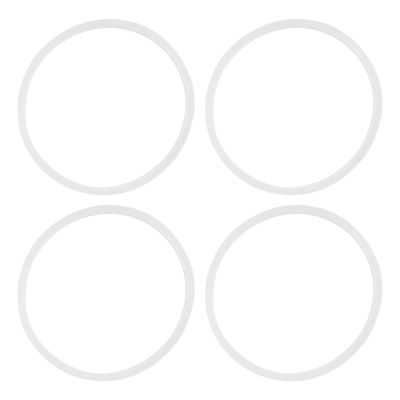 GRIRIW 4pcs Leakproof Silicone Sealing Rings for Lunch Box and Food Container Replacement Precise Fit Airtight Bento Box Gasket for Meal Prep and Transport to Work