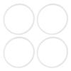 GRIRIW 4pcs Leakproof Silicone Sealing Rings for Lunch Box and Food Container Replacement Precise Fit Airtight Bento Box Gasket for Meal Prep and Transport to Work