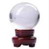 Home Decoration Clear Quartz Crystal Ball, Sphere with Wood Stand,Fengshui Balls Ornaments for Witchcraft and,10cm Gemstone Stone view 1