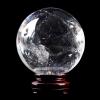 Home Decoration Clear Quartz Crystal Ball, Sphere with Wood Stand,Fengshui Balls Ornaments for Witchcraft and,10cm Gemstone Stone view 2