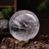 Home Decoration Clear Quartz Crystal Ball, Sphere with Wood Stand,Fengshui Balls Ornaments for Witchcraft and,10cm Gemstone Stone view 4
