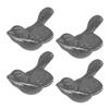 GARVALON 4pcs Natural Cast Iron Birds Kitchen Cooking Utensils Vegan Athletes Healthy Tool for Pregnant Women Boys and Girls Food