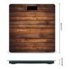 Brown Wooden Bathroom Scale Weight Scale for Body Weight,Highly Accurate Digital Weighing Machine Clear LED Display Digital Bathroom Body Scale 400lb/182kg view 2