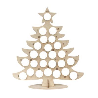 Festive Chocolate Display - Wooden Christmas Countdown Calendar