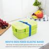 DECORNIJIA 10pcs Elastic Straps for Lunch Box Fixing Adjustable Reusable Bands for School Commuting Camping Travel Bento Box view 3