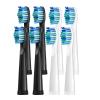 8pcs Replacement Brush HeadsCompatible for Toothbrush Head Bristle Refill(4Black 4White)