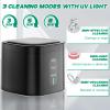 50KHZ Ultrasonic Retainer Cleaner, 3/5/8 Minutes Timer, Retainer & Aligner Cleaner Machine for Dentures, Mouthguards, Toothbrush Heads, Jewelry - Compact Portable Design, Low Noise (Black) view 2