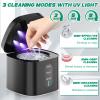 50KHZ Ultrasonic Retainer Cleaner, 3/5/8 Minutes Timer, Retainer & Aligner Cleaner Machine for Dentures, Mouthguards, Toothbrush Heads, Jewelry - Compact Portable Design, Low Noise (Black) view 3