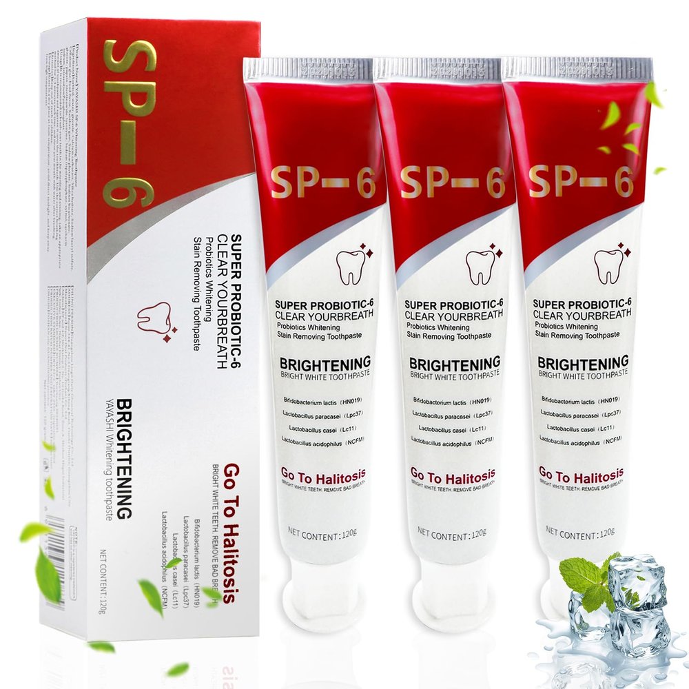 VLUVLA 3pcs SP-6 Probiotic Whitening Toothpaste 120g