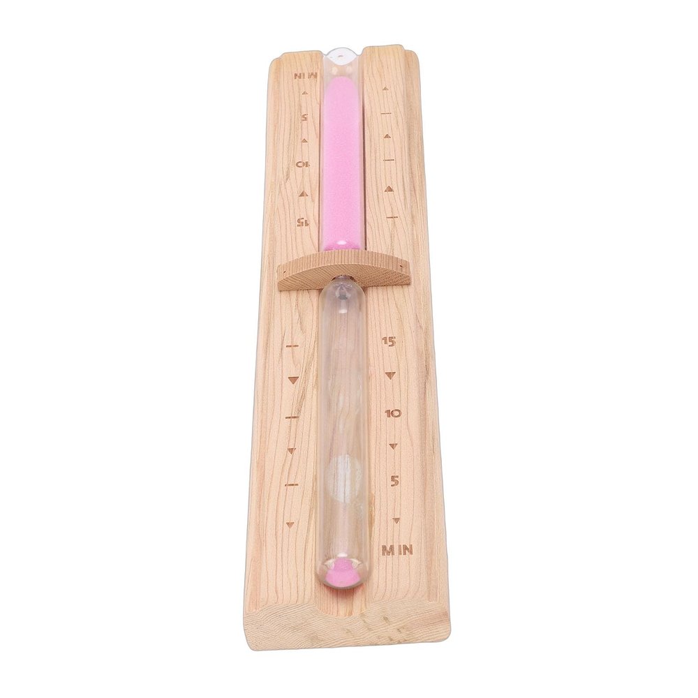 ASHATA 15 Minute Sauna Sand Timer, Rotating Wooden Sauna Hourglass, Clear Scales Explosion Proof, Wall Mounted, for Steam Room Bathroom (Wood Color)