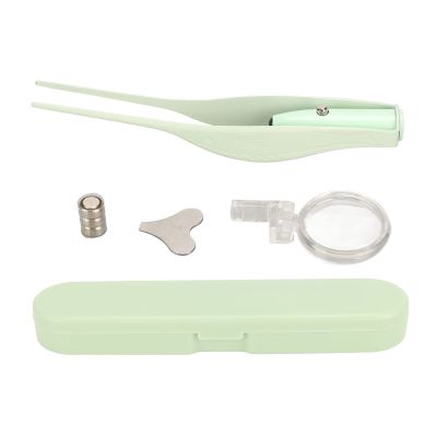 BRRNOO Professional Ear Wax Removal Tool Kit with LED Light Safe Earwax Removal Tweezer Set for Adults Kids Painless Cleaning Plastic Storage Box