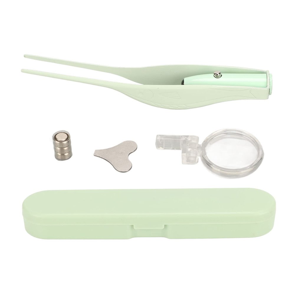 BRRNOO Professional Ear Wax Removal Tool Kit with LED Light Safe Earwax Removal Tweezer Set for Adults Kids Painless Cleaning Plastic Storage Box