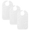 biyya 3 Pack Adult Bibs Waterproof Apron for Men Women Eating with Adjustable Strap Washable Reusable Terry Towel Clothing Protectors for Adult (3 Pack) view 1