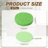 sourcing map 20Pcs Cellulose Sponges, Round Kitchen Clean Sponges, Green view 2