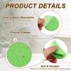 sourcing map 20Pcs Cellulose Sponges, Round Kitchen Clean Sponges, Green view 3