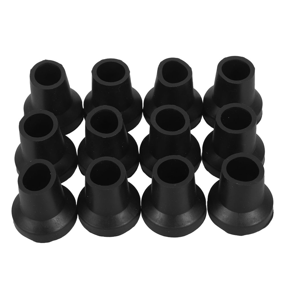 ARTSEWPLY 12pcs Elderly Cane Foot Pads Caliber Heavy Duty Rubber Tips Non-Slip Walking Cane End Caps Replacement Crutch Tips for Outdoor Use