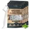 EcoYou Biodegradable Floss Picks | 50 Count (4 Pack) | Mint Flavor, Candelilla Wax | Pfas Free | Sustainable & Reusable | Vegan & Cruelty-Free | Eco Floss Picks view 1