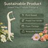 EcoYou Biodegradable Floss Picks | 50 Count (4 Pack) | Mint Flavor, Candelilla Wax | Pfas Free | Sustainable & Reusable | Vegan & Cruelty-Free | Eco Floss Picks view 2