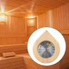 2-in-1 Wall-Mounted Humidity Temperature - Wooden Sauna Thermometer Hygrometer - Dry Wet Bulb Fitness Center Sauna Hygrometer -For Steam Sauna Room view 2