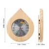 2-in-1 Wall-Mounted Humidity Temperature - Wooden Sauna Thermometer Hygrometer - Dry Wet Bulb Fitness Center Sauna Hygrometer -For Steam Sauna Room view 3