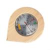 2-in-1 Wall-Mounted Humidity Temperature - Wooden Sauna Thermometer Hygrometer - Dry Wet Bulb Fitness Center Sauna Hygrometer -For Steam Sauna Room view 4