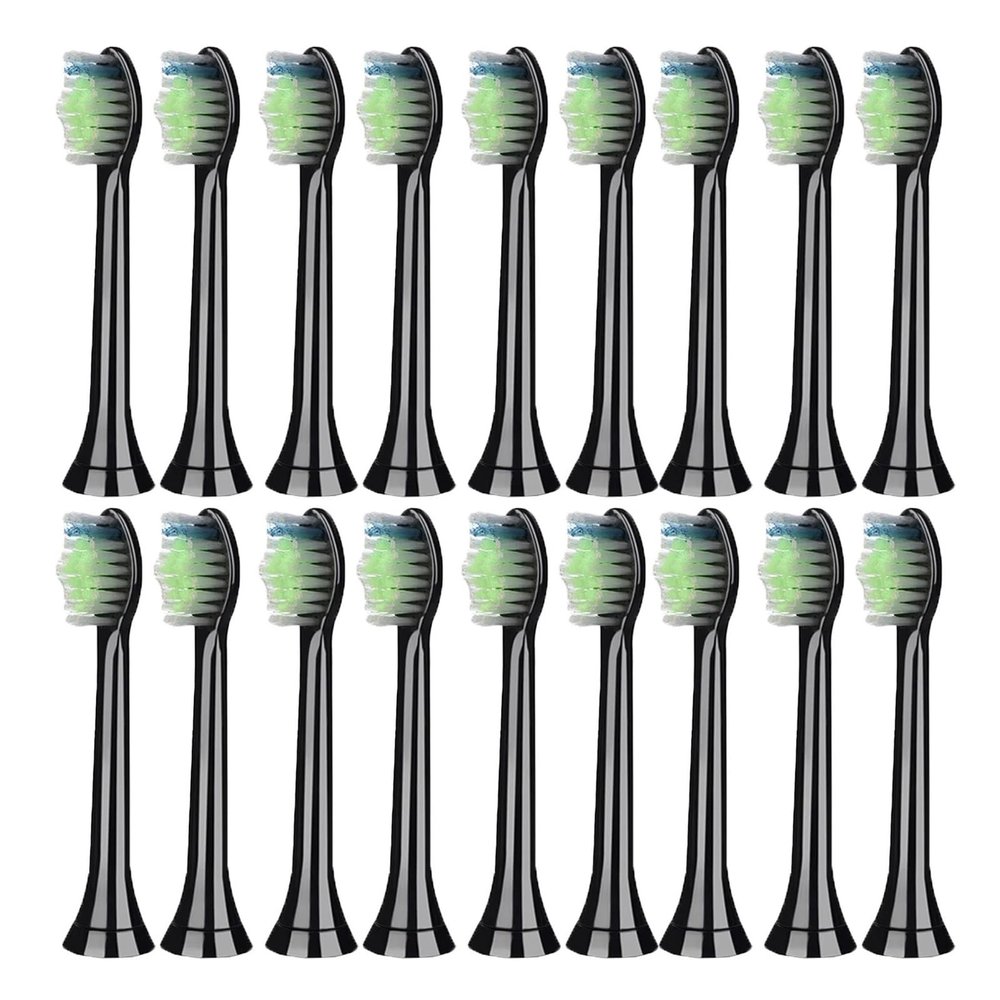 4-16pcs Electric Toothbrush Replacement Heads,Compatible for Philips Sonic(16pcs Black)