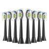 8pcs Replacement Toothbrush Heads,Compatible for Philips,Electric Brush Head 4100 6500 6100 7500 5300 1100(8pcs Black) view 2