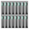 16pcs Replacement Toothbrush Head,Compatible for TX5 Electric Soft Bristles(16PCS Black) view 2