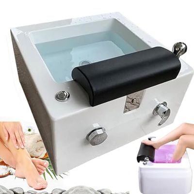 Portable Foot Spa Bath with Adjustable Pedal, Massage Function, LED Lights, Hot/Cold Water, Automatic Drain for Relaxation and Foot Care