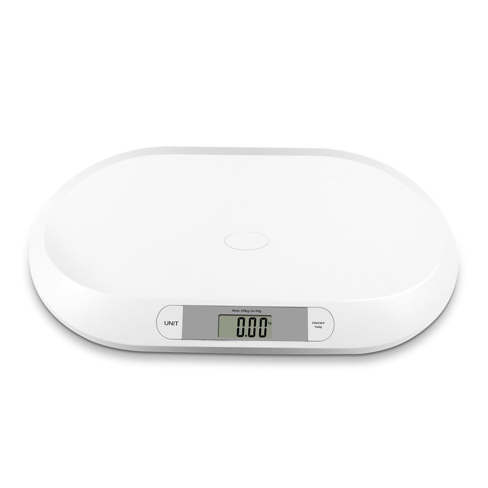 Taidda Infant Scale Tare Function Clear LCD Display Baby Scale for Weighing Up to 20kg Ergonomic Design Suitable for Cats and Puppies ABS Material