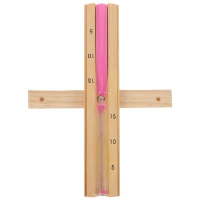 DEARMAMY Sauna Hourglass Sand Timer 15 Minutes Rotating Wooden Sand Clock Heat Resistant for Sauna Room Accessories Spa Use