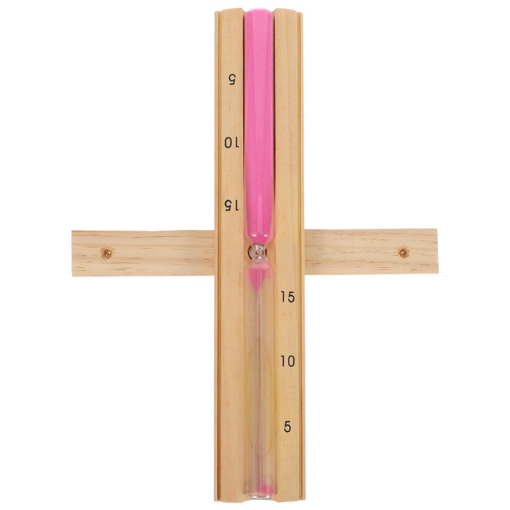 DEARMAMY Sauna Hourglass Sand Timer 15 Minutes Rotating Wooden Sand Clock Heat Resistant for Sauna Room Accessories Spa Use