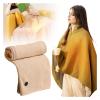 Portable Heated Shawl, 2026 New Portable Heated Blanket Shawl Wraps for Women, Cordless Heated Blanket with 3 Heating Levels for Home Camping Travel(Apricot) view 1