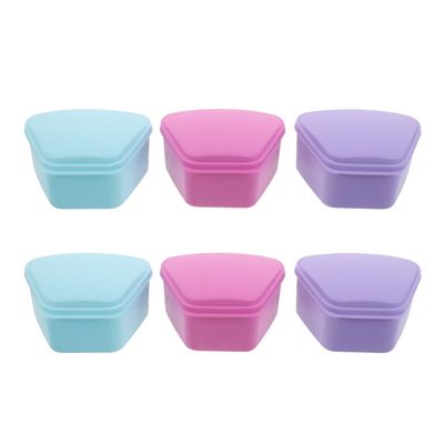 Beaupretty 6pcs Dental Retainer Box Mouth Retainer Case for Braces Leak Denture Box for Travel and Cleaning