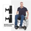 ELAYARD Electric Wheelchair Armrest Latch and Mounting Bracket 1 Pair, Power Wheelchair Arm Buckle Lock Kit for Secure Armrest Attachment and Chair Side Panel Support view 3