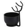 Evetounmn Shaving Brush Stand with Bowl Set, Men's Beard Grooming Kit, Metal Shaving Holder with Lathering Bowl, 3D Design for Airflow and , Compact Travel - Friendly Stand for Barber view 3