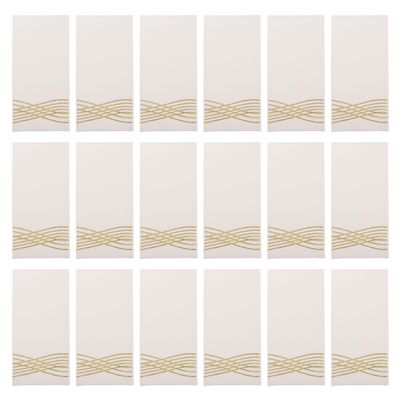 BUGUUYO 25pcs Disposable Wave Lines Pattern Luncheon Napkins Party Paper Napkins for Birthday Graduation Events