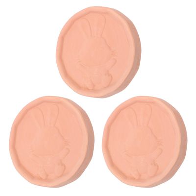DECHOUS 3pcs Terracotta Brown Sugar Keeper Discs Moisture Absorber for Food Storage Containers, Pantry Humidifier and Cookie Softener, Sugar Saver Insert for Dried Fruits and Spice Jars