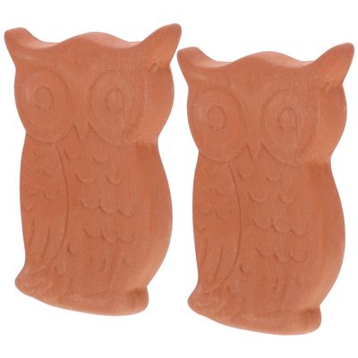 BESPORTBLE 2pcs Moisture Clay Owl Shaped Terracotta Sugar Absorber for Baking Jars Storage Pantry Organization