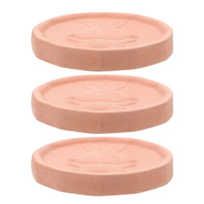 DECOMELODY 3pcs Food-Safe Terracotta Disk Moisture Keeper for Sugar and Crackers, Clay Brown Sugar Saver Softening Stone for Food Storage Containers