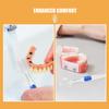 BELLIFFY 6pcs Double Sided Denture Cleaning Brush Hard Bristle Toothbrush Shaped for Retainer Cleaning Adaptive Portable for Elderly Adults view 3