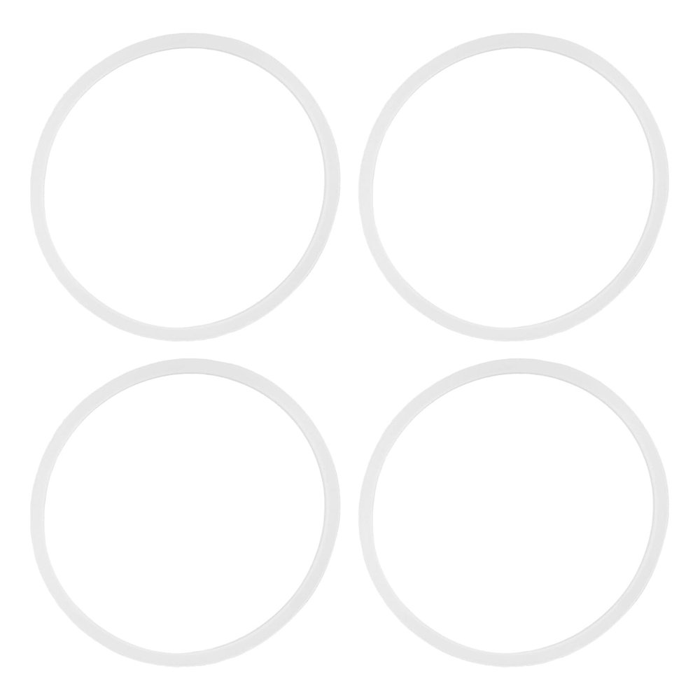 VICASKY 4pcs Leak-Proof Silicone Seal Rings for Lunch Box and Food Container, Airtight Silicone Gaskets with High Elasticity for Meal Prep and Transport to Work, White Replacement