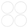 VICASKY 4pcs Leak-Proof Silicone Seal Rings for Lunch Box and Food Container, Airtight Silicone Gaskets with High Elasticity for Meal Prep and Transport to Work, White Replacement view 1