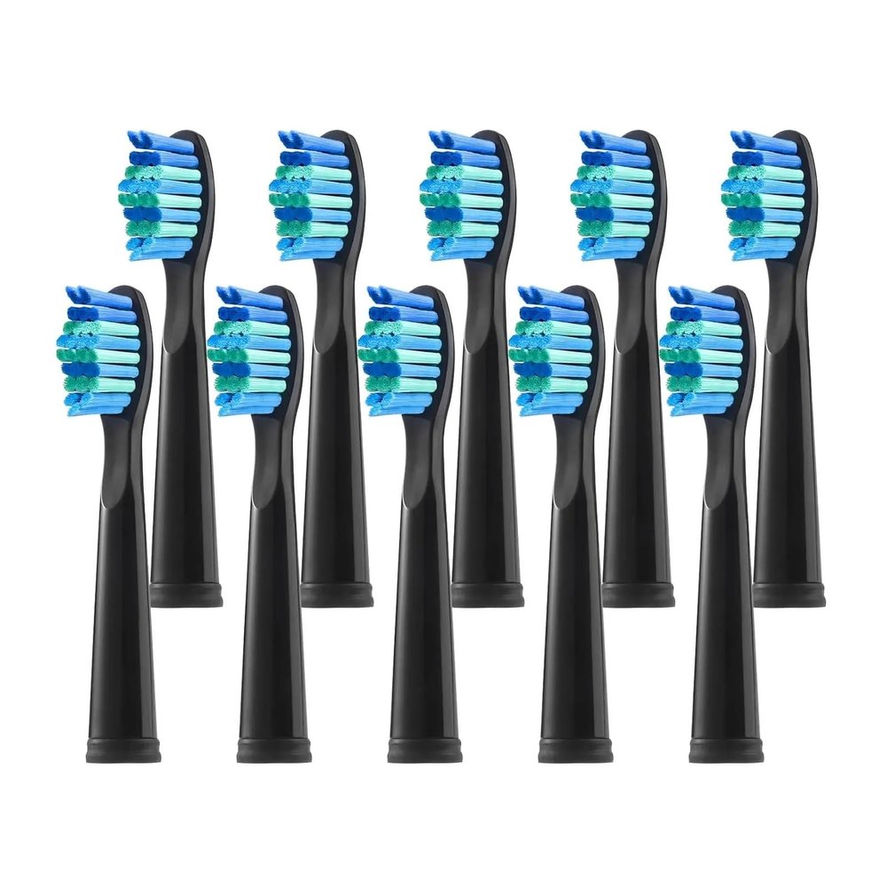 10Pcs Replacement Brush HeadsCompatible for Toothbrush Head Bristle(10pcs Black)
