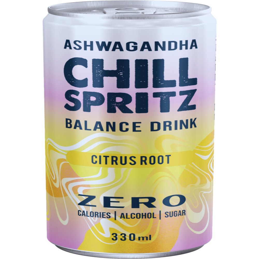 Chill Spritz functional soda drink with Ashwagandha (6 x 330 ml, Citrus Root)