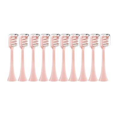 10pcs Replacement Brush Heads Compatible for Xiaomi X3 X5 V1 X3U Soft Bristle Electric Toothbrush(10PCS Pink)