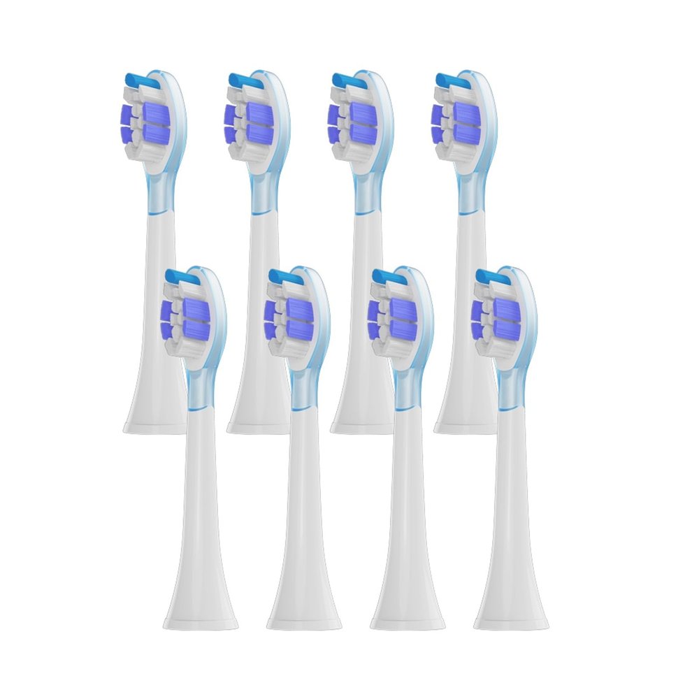 8Pcs Replacement Brush HeadsCompatible for Philips HX6064 HX6930 HX6730 Electric Toothbrush Vacuum(PS Purple)
