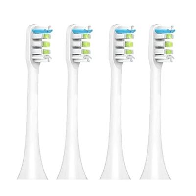 4/7 Pcs Sonic Electric Toothbrush Heads Compatibility for Xiaomi SOOCAS X3 X5 X3U X1 V1 V2 SOOCARE Head Bristle Replacement Nozzles with Anti-dust Cap(4 White)