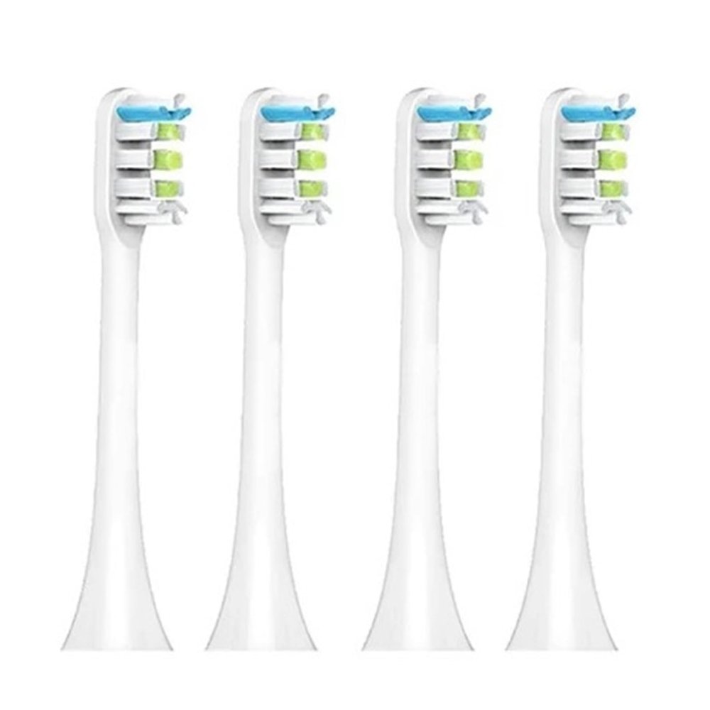 4/7 Pcs Sonic Electric Toothbrush Heads Compatibility for Xiaomi SOOCAS X3 X5 X3U X1 V1 V2 SOOCARE Head Bristle Replacement Nozzles with Anti-dust Cap(4 White)