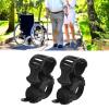 Universal Walking Cane Holder Adjustable Size Secure Attachment Walking Stick Stand Accessory for Wheelchairs and Walkers ABS Material 2 Pack view 3